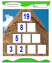 Çıkarma Pramidi Çalışma Sayfaları